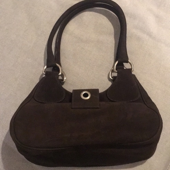 Vintage Prada Brown Suede Shoulder Bag - Picture 2 of 8
